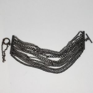 Layered chain bracelet